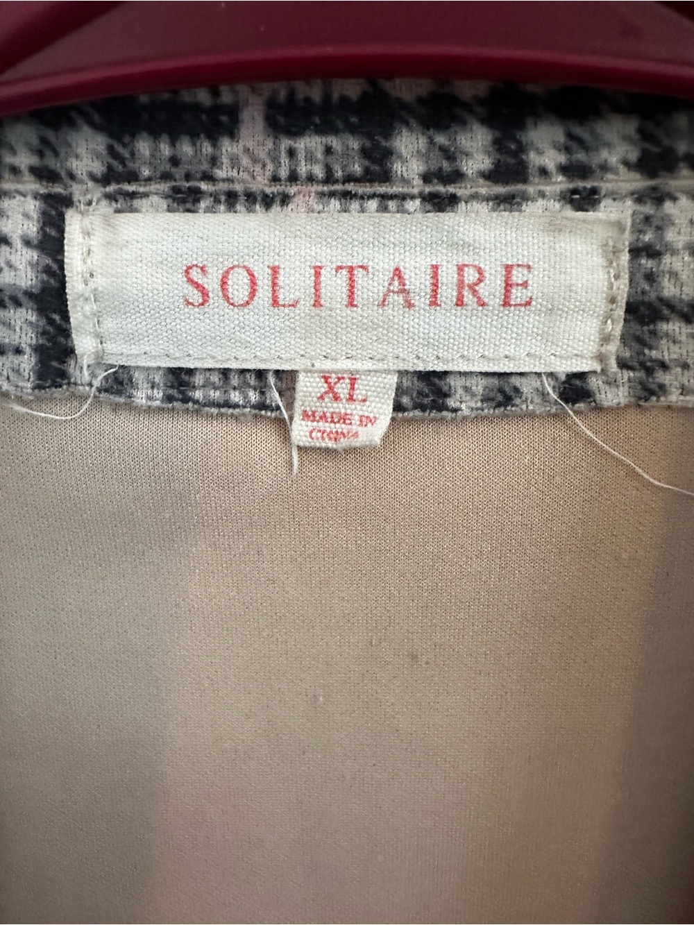 Solitaire Pink & Black Plaid Trench Coat - Picture 4 of 4
